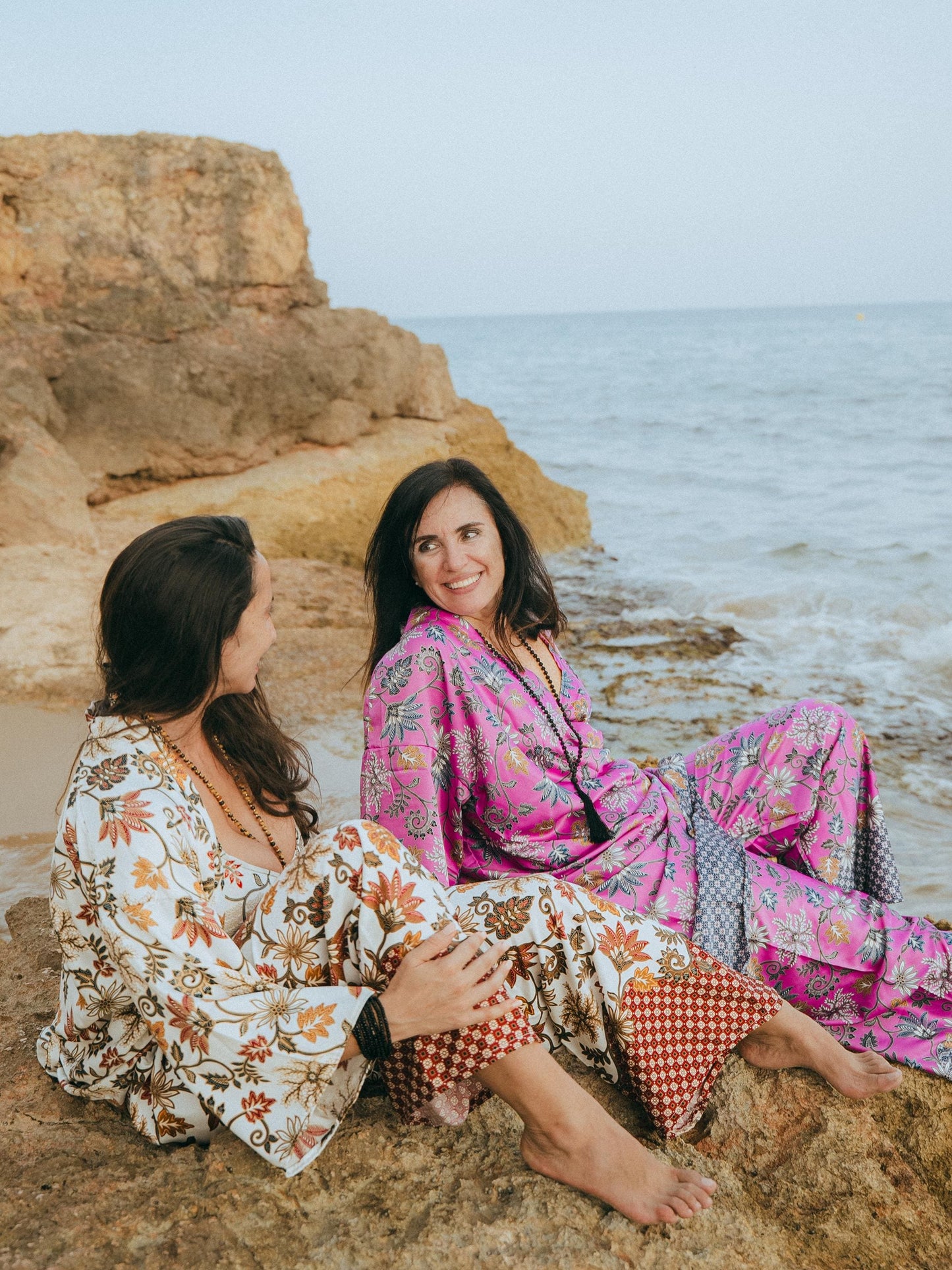 3-Piece Rayon Kimono Set | Pants + Top + Kimono Jacket | Handmade Bali | Luxury Boho