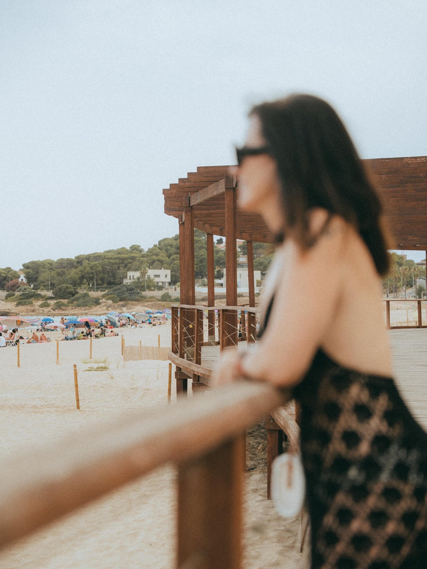 Vestido largo de ganchillo con estampado de abanico de concha / Hecho a mano en Bali / Vestido bohemio de verano / Algodón natural