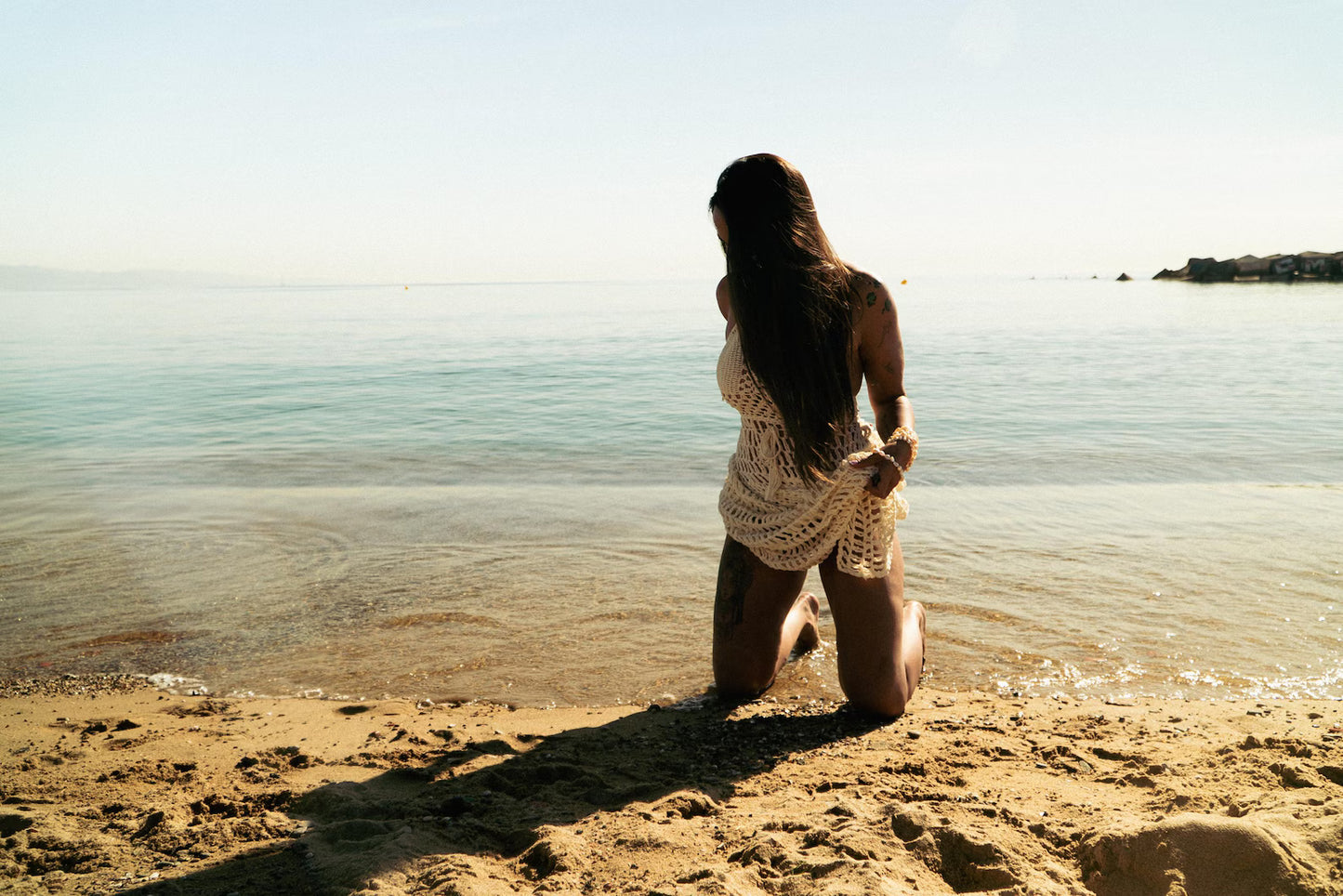 Crochet Maxi Dress Shell Fan Pattern | Handmade Bali